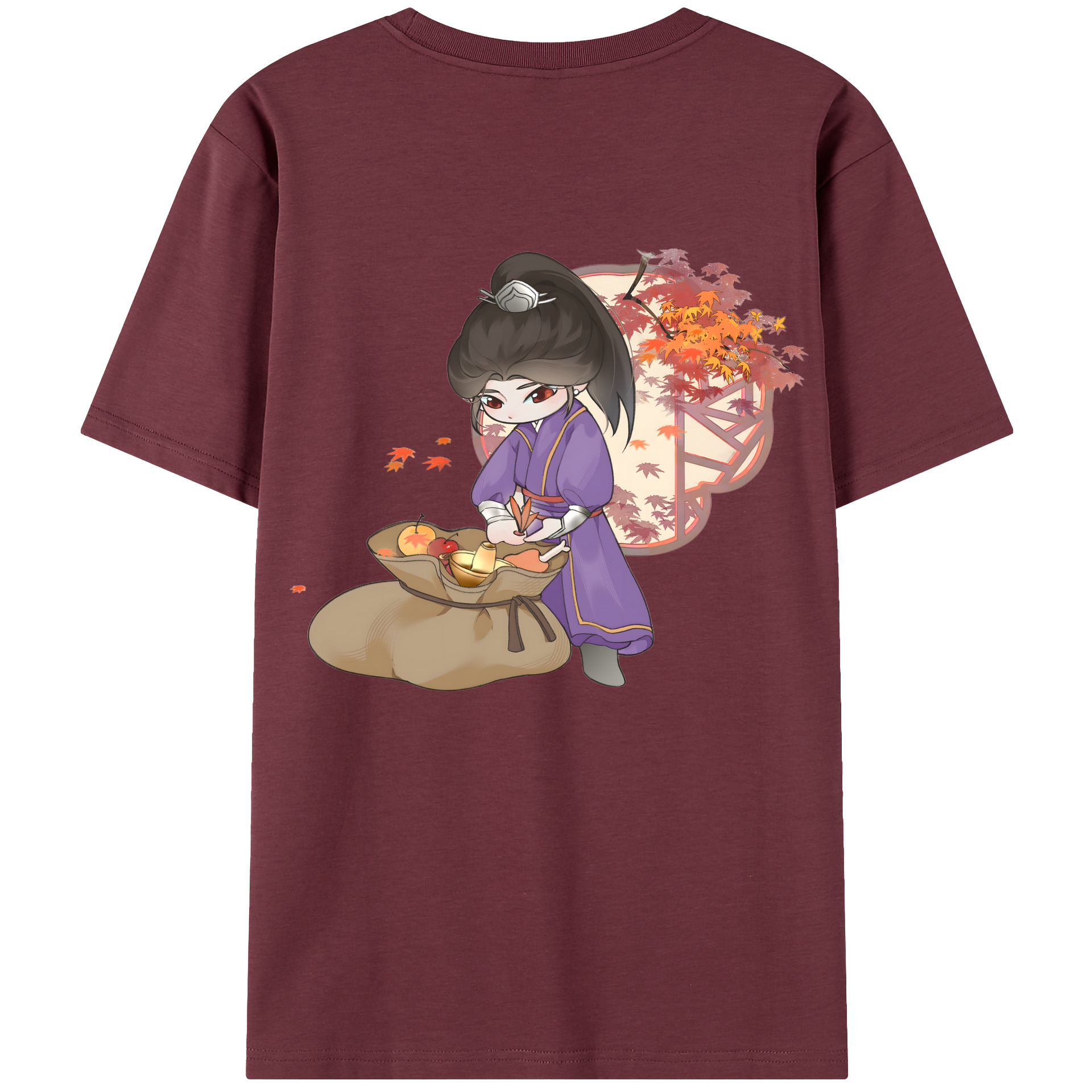 （画像用） Ne Zha 2 ナタ 魔童の大暴れ 綿100％半袖Tシャツ（背面プリント）